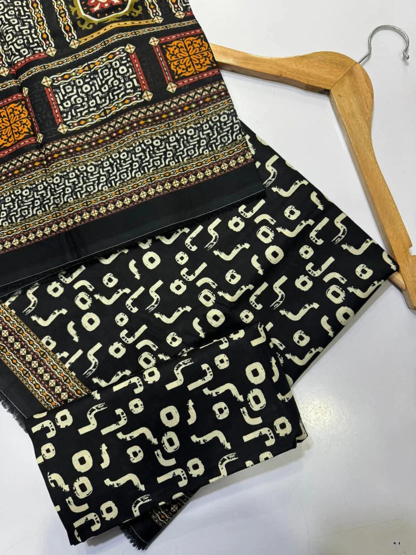 Printed Lawn Unstitched 3 Piece Suit