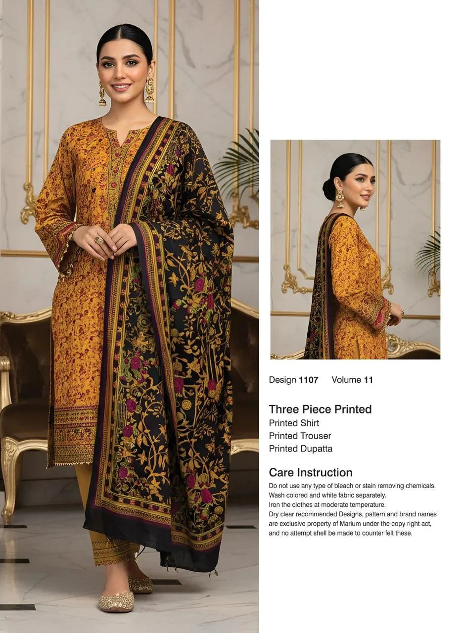 Printed Lawn Unstitched 3 Piece Suit