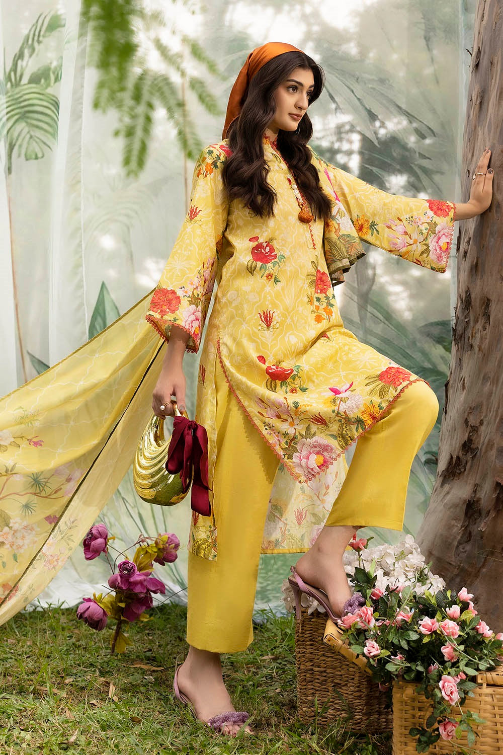 3 Piece Lawn Printed UnStitched Suit - L40