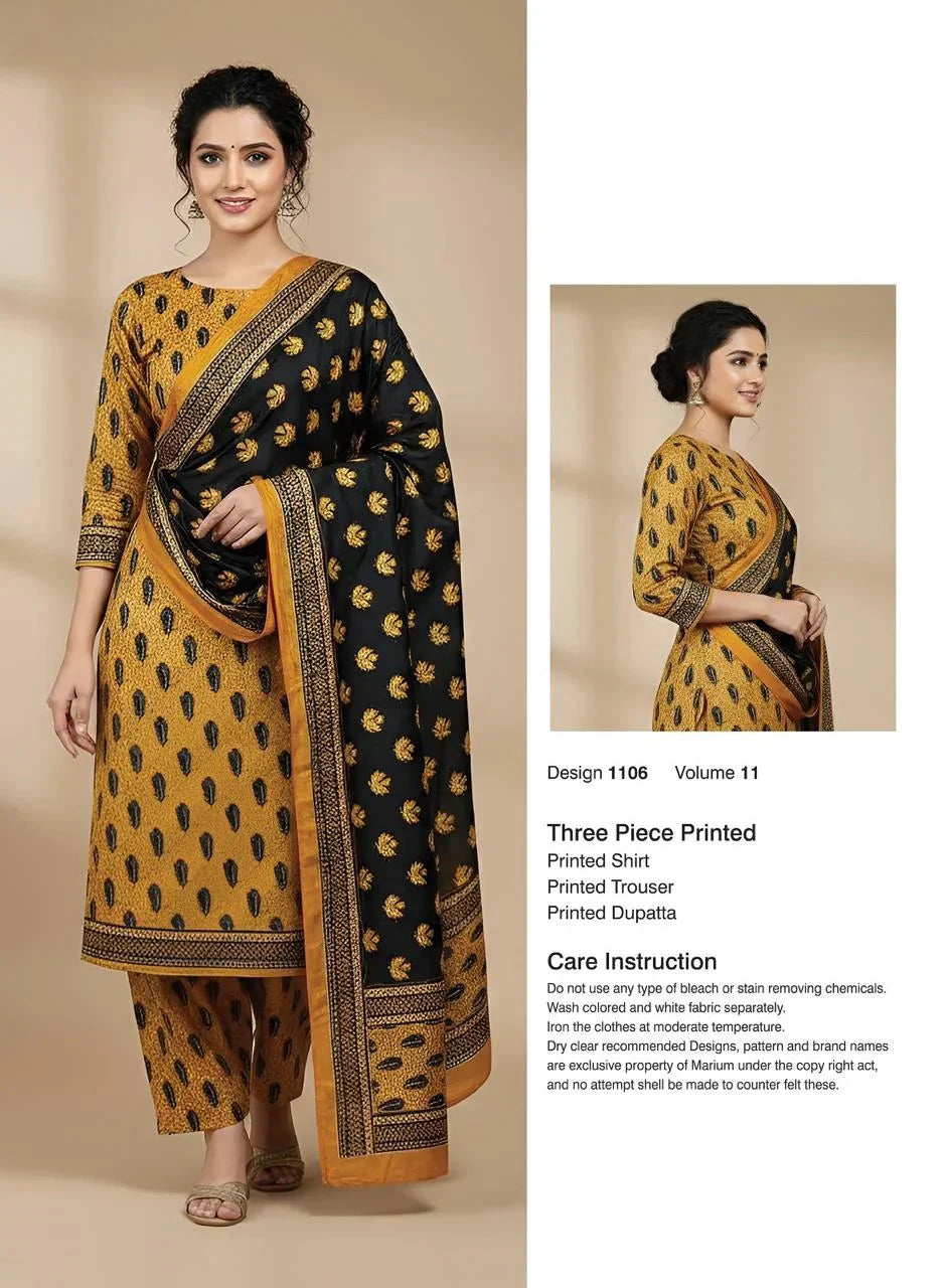 Printed Lawn Unstitched 3 Piece Suit