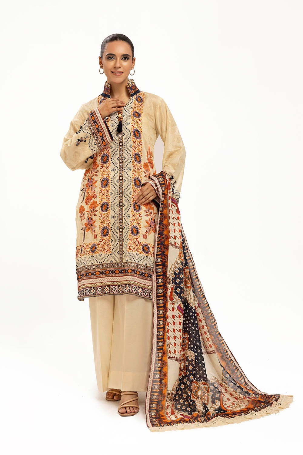 3 Piece Lawn Printed UnStitched Suit - L42