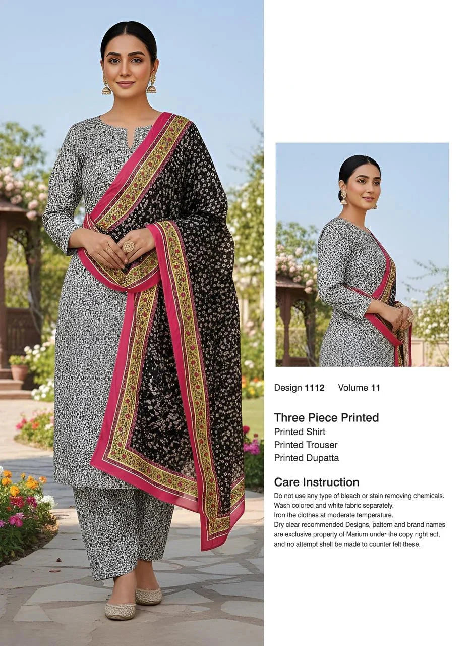 Printed Lawn Unstitched 3 Piece Suit