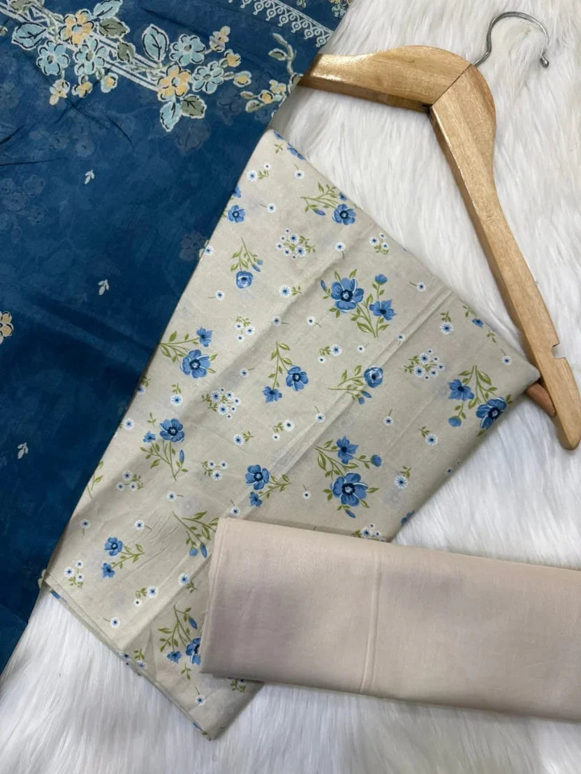 Printed Lawn Unstitched 3 Piece Suit