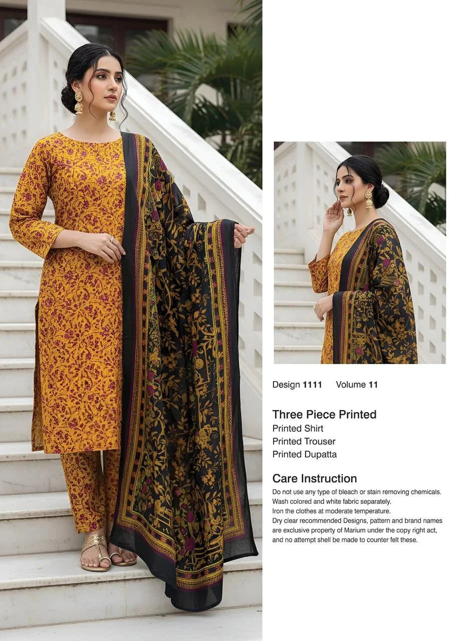 Printed Lawn Unstitched 3 Piece Suit