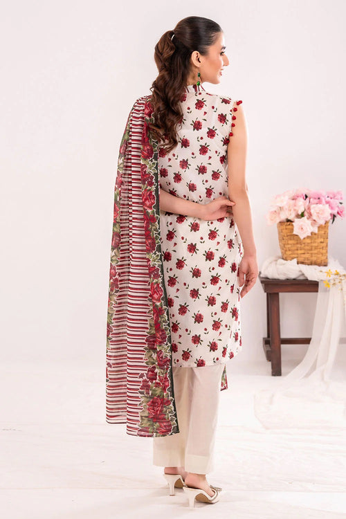3 Piece Lawn Printed UnStitched Suit - L34