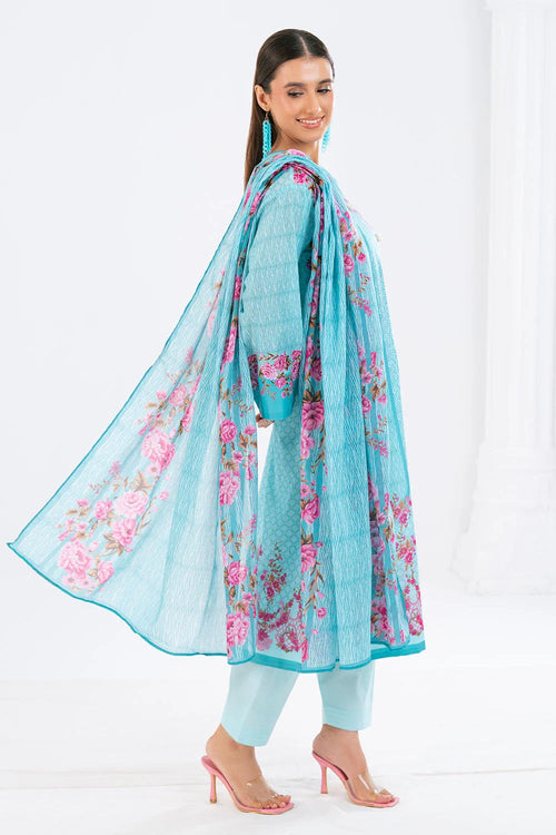 3 Piece Lawn Printed UnStitched Suit - L36