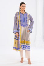 3 Piece Lawn Printed UnStitched Suit - L38