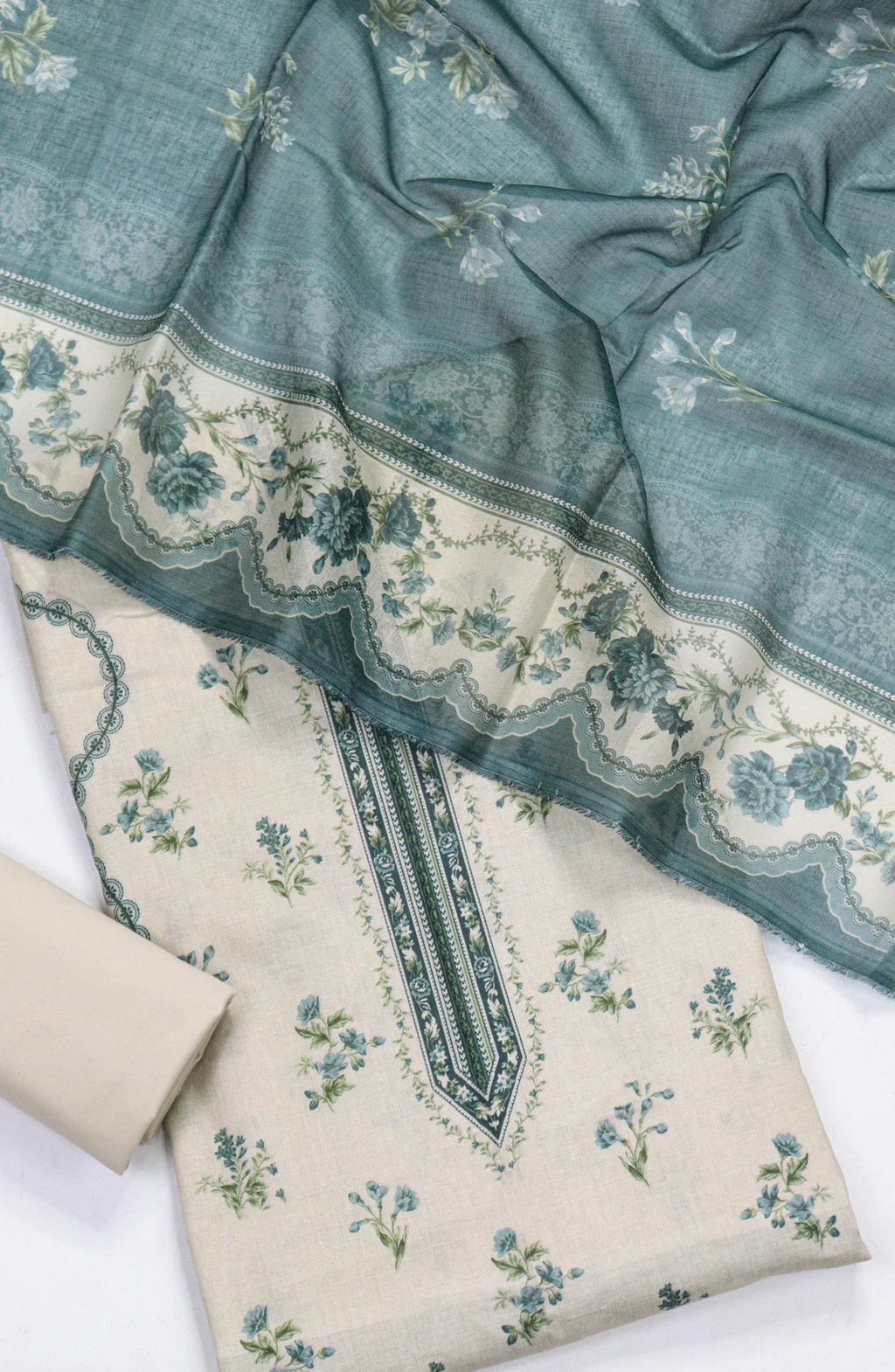 Printed Lawn Unstitched 3 Piece Suit