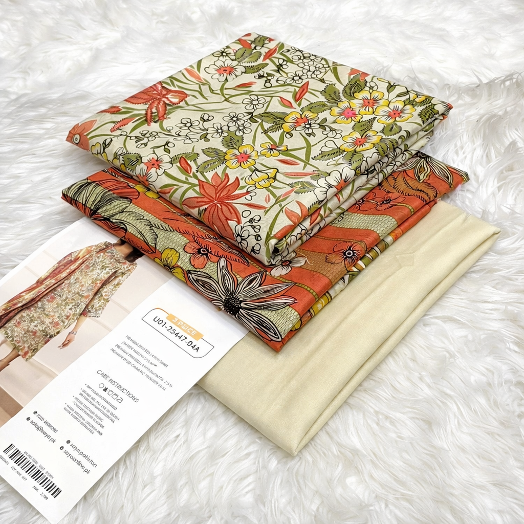 Printed Lawn Unstitched 3 Piece Suit