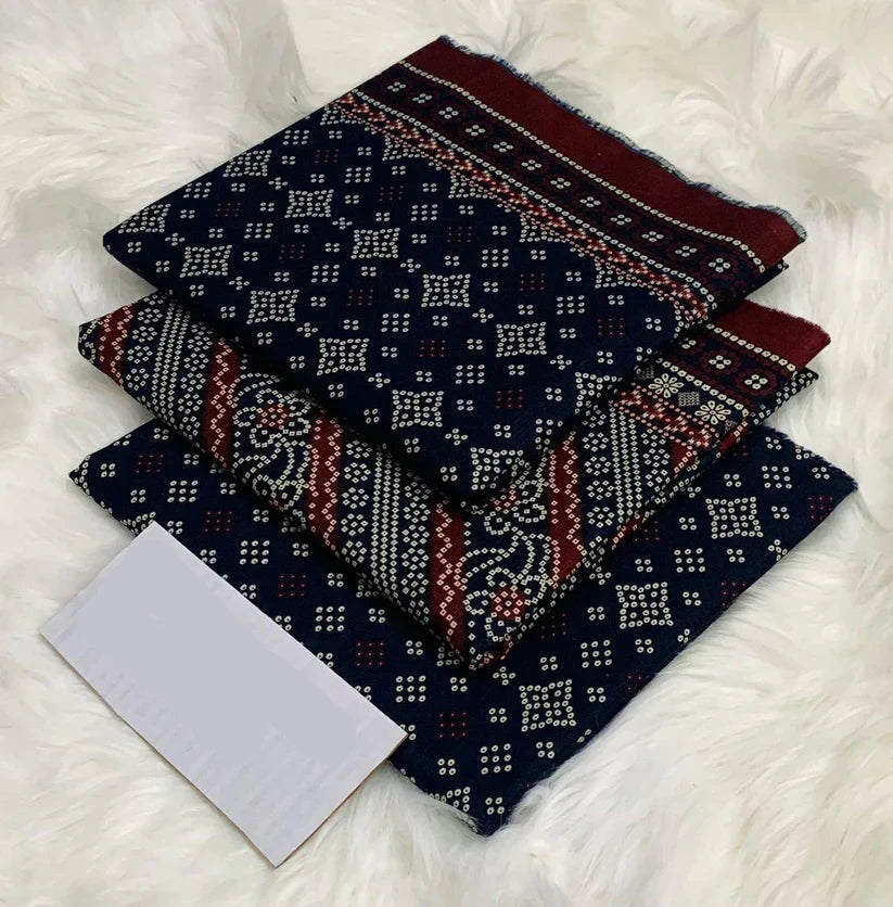 PRINTED UNSTITCHED 3PC SUIT