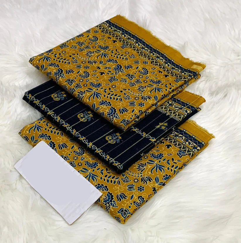 PRINTED UNSTITCHED 3PC SUIT