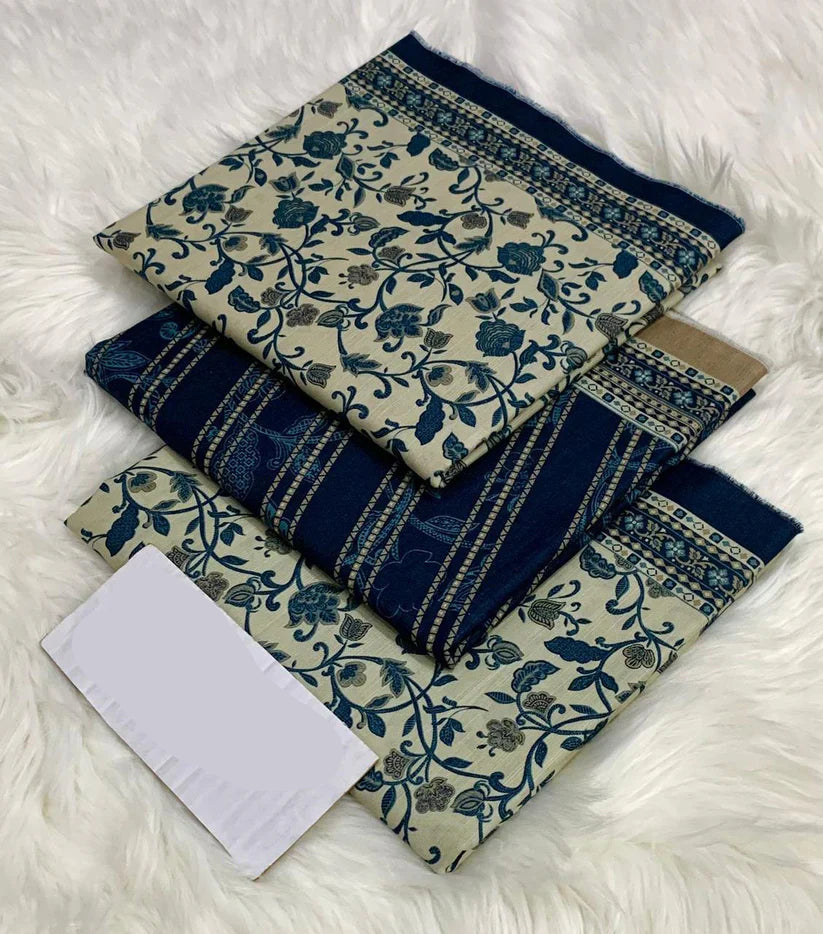 PRINTED UNSTITCHED 3PC SUIT