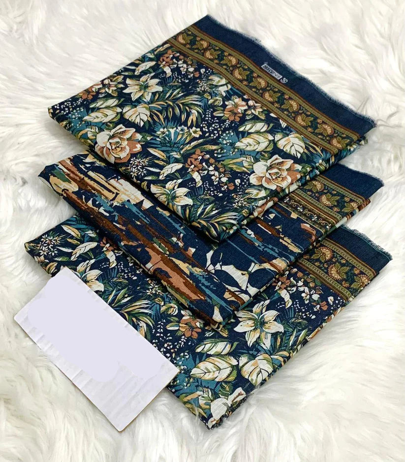 PRINTED UNSTITCHED 3PC SUIT