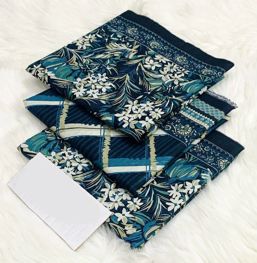 PRINTED UNSTITCHED 3PC SUIT