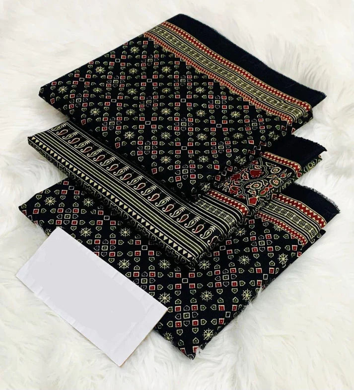 PRINTED UNSTITCHED 3PC SUIT