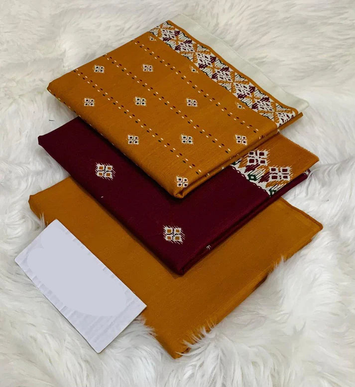 PRINTED UNSTITCHED 3PC SUIT