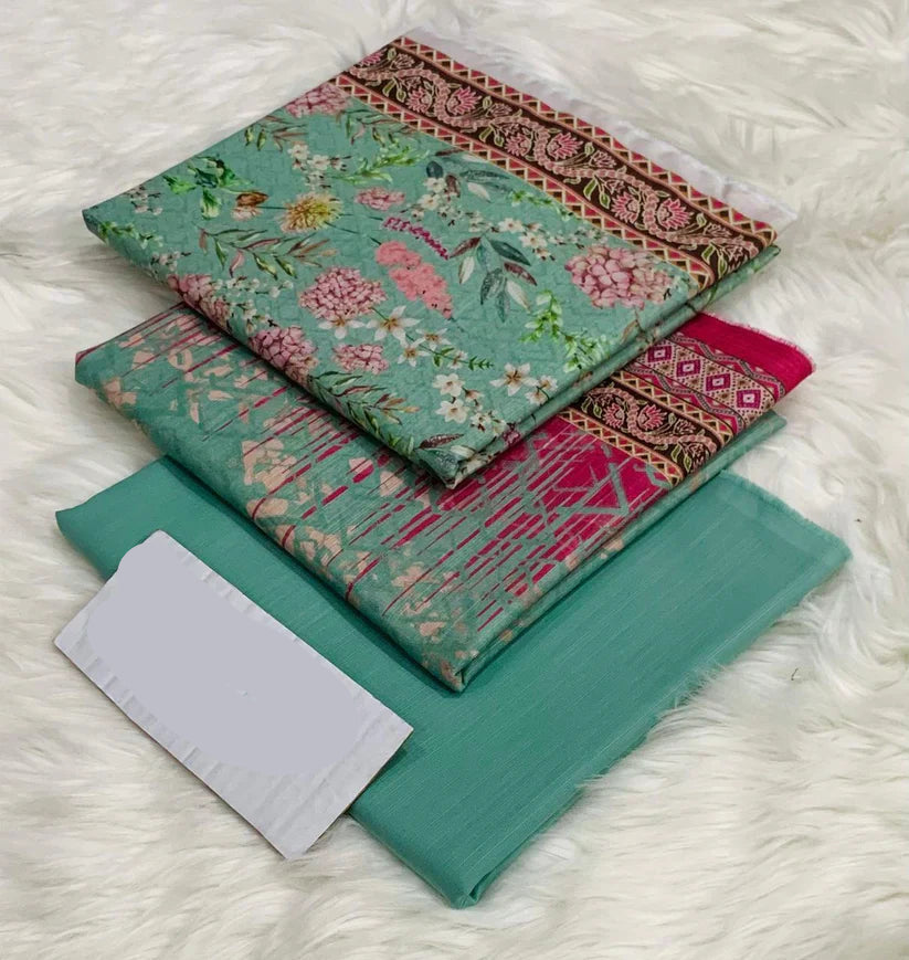 PRINTED UNSTITCHED 3PC SUIT