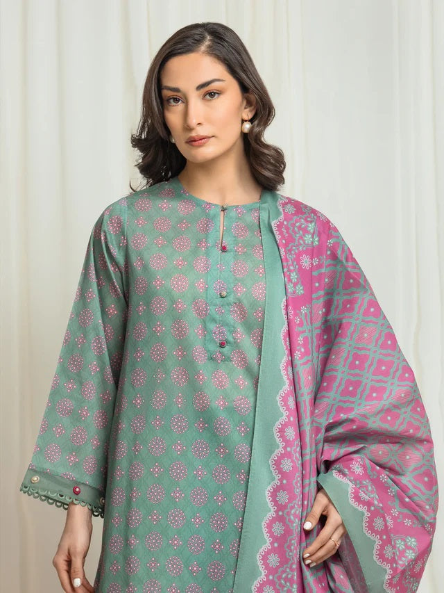 3 Piece Lawn Printed UnStitched Suit - L53