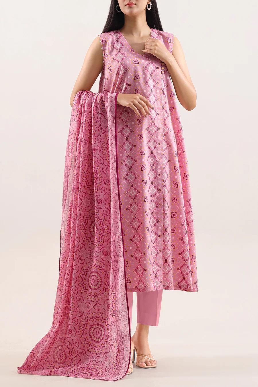 3 Piece Lawn Printed UnStitched Suit - L64